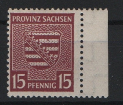 SBZ, Provinz- Sachsen, 1945, Mi.- Nr.: 80 Xa , **, tiefstgeprüft Dr. Jasch BPP, Luxusstück!