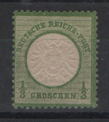 Dt. Kaiserreich, Brustschilder, 1872, Mi.- Nr.: 17 b, *! Tief geprüft Sommer BPP! Selten!