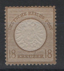 Dt. Kaiserreich, Brustschilder, 1872, Mi.- Nr.: 28, **! Luxusstück! Selten!