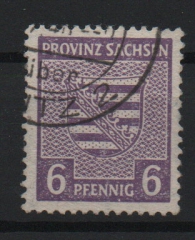 SBZ, Provinz Sachsen, 1945, Mi.- Nr.: 76 Y b, gestempelt, tiefgeprüft Dr. Jasch BPP! Gutes Bedarfsstück!