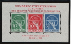 Berlin, 1949, Mi.- Nr.: Bl. 1 , **, tief(st)geprüft Schlegel BPP!