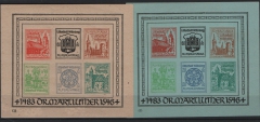 Deutschland- OST, Lokalausgaben, Wittenberg-Lutherstadt, 1946, Mi.- Nr.: Bl. 2 (*) + 3  **!