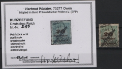 DR, Infla, 1923, Mi.- Nr.: D 87, gestempelt, K- Befund Winkler BPP: e + e!