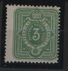 DR, Pfennig, ca. 1880, Mi.- Nr.: 39 BII b, **, doppelt tiefstgeprüft Jäschke- L. BPP! Sehr selten!