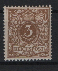 Krone / Adler, 1899, Mi.- Nr.: 45 cb, **, tiefstgeprüft G. Zenker BPP! Luxusstück! Selten!