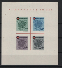 FRZ- Württemberg, 1949, Mi.- Nr.: Bl. 1, (*) wie ausgegeben