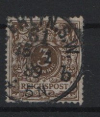 DR, Krone / Adler, 1889 (Frühdatum!), Mi.- Nr.: 45 aa, gestempelt, tiefgeprüft Wiegand BPP! Selten!