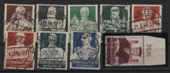 III. Reich, 1934, Mi.- Nrn.: 556- 64, kpl. Stände-Satz, gestempelt (564 mit Or.!)!  In dieser Qualität selten!
