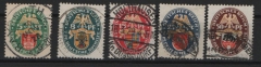 DR / Weimar, 1928, Mi.- Nrn.: 425- 429, gestempelt, kpl. Satz! Selten! Qualitätssatz!