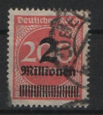 DR, Infla, 1923, Mi.- Nr.: 309 A P a Y, gestempelt, tiefgeprüft Bechtold BPP! Gutes Bedarfsstück, selten!