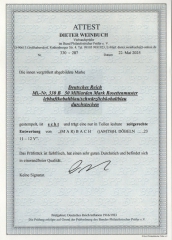 DR, Infla, 1923, Mi.- Nr.: 330 BP, gestempelt, Luxusstück, akt. Attest Weinbuch BPP: echt und einwandfrei! Sehr selten!