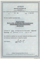 DR, Infla, 1923, Mi.- Nr.: 330 BP, gestempelt, akt. Attest Weinbuch BPP: echt und ...! Bedarfsstück! Sehr selten!