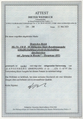 DR, Infla, 1923, Mi.- Nr.: 330 BP (HT), gestempelt, akt. Attest Weinbuch BPP: echt und ..., e.! Bedarfsstück! Sehr selten!