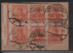 DR, Infla, 1921, Mi.- Nr.: HBl. 32 HAN 1.1 / Mi.- Nr.: 141, gestempelt, akt. Fotoattest Weinbuch BPP: echt + einwandfrei