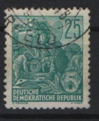 DDR, 1953, Mi.- Nr.: 415 YI, gestempelt, vom II. 5- Jahrplansatz, geprüft / signiert: Gerhardt! Qualitätsstück!