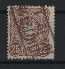 DR, Pfennige, 1875-/79, Mi.- Nr.: 35 aa, gestempelt, tiefgeprüft Wiegand BPP! Gutes Bedarfsstück!