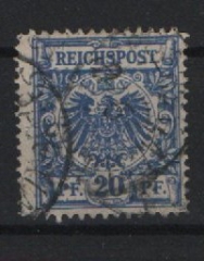 DR, Krone / Adler, ca. 1892, Mi.- Nr.: 48 Db, gestempelt, tiefgeprüft Wiegand BPP! Selten!