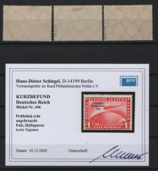 III. Reich, 1933, Mi.- Nr.: 496- 98, Chikagofahrt, ungebraucht, 496 Befund Schlegel BPP, andere gut gepr. Schlegel BPP! Selten!