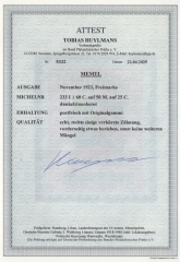 Memel, 1923, Mi.- Nr.: 233 I, **, akt. Fotoattest Huylmans BPP: e+ ...! Kabinettstück! Selten!