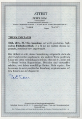 T. + T., ca. 1862, Mi.- Nr.: 32 (15x, im ER- 15er- Block), 12x ** / 3x *, akt. Fotoattest Sem BPP, sehr selten!