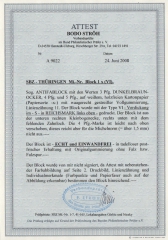 Thüringen, 1945, Bl. 1 x vom ER, **, mit Fotoattest Ströh BPP: echt + einwandfrei, Luxusstück. Sehr selten!