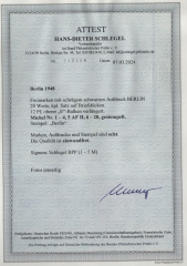 Berlin, 1948, Mi.- Nrn.: 1- 20, kpl., Der Schwarz- Aufdruck- Satz, auf 4 Briefstücken, akt. FA Schlegel BPP: e+e! Selten!