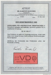 DDR, 1965, ZKD D, Mi.- Nr.: 2, **, akt. Fotoattest Dr. Ruscher BPP: echt+ ...! Kabinettstück!
