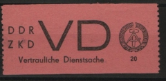 DDR, 1965, ZKD D, Mi.- Nr.: 2, **, akt. Fotoattest Dr. Ruscher BPP: echt + ...! Gutes Kabinettstück! Rarität der DDR!