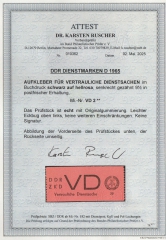 DDR, 1965, ZKD D, Mi.- Nr.: 2, **, akt. Fotoattest Dr. Ruscher BPP: echt + ...! Gutes Kabinettstück! Rarität der DDR!