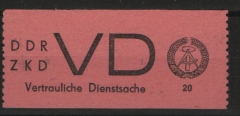 DDR, 1965, ZKD D, Mi.- Nr.: 2, **, akt. Fotoattest Dr. Ruscher BPP: echt+ einwandfrei! Luxusstück! Rarität der DDR!