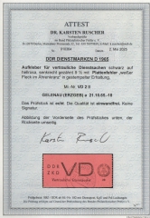 DDR, 1965, ZKD D, Mi.- Nr.: 2 Plf. II, gestempelt! Akt. Fotoattest Dr. Ruscher BPP: echt+ einwandfrei! Luxusstück! Rarität der DDR!