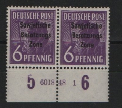 SBZ, Allgemeine Ausgaben, 1948, Mi.- Nr.: 183 e (2) HAN 6018 . 48 1 , **, akt. FA Dr. Ruscher BPP: e+e! Luxusstück! Rarität!