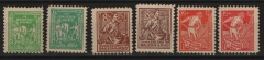 SBZ, MVP, 1945, Mi.- Nrn.: 23- 25 (je a +b, insges. 6 Marken), **! Selten!