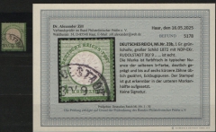 Dt. Kaiserreich, Brustschilder, 1872, Mi.- Nr.: 23 b, gestempelt! Akt. Befund Dr. Zill BPP: e + ....! Gutes Kabinettstück!