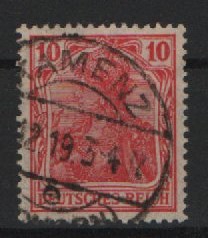 Dt. Kaiserreich, 1919, Mi.- Nr.: 86 II f, gestempelt, tiefgeprüft Jäschke- L. BPP! Selten!