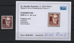 DDR, 1953, Mi.- Nr.: 341 va XI, **, aktueller K.- Befund Dr. Ruscher BPP: echt und einwandfrei!