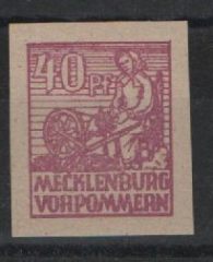 MVP, 1946, Mi.- Nr.: 40 y a U, **, tiefstgeprüft Kramp BPP! Luxusstück! Selten!