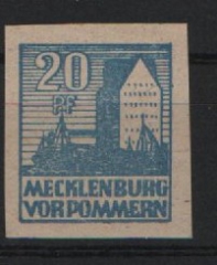 MVP, 1946, Mi.- Nr.: 38 y a U, **, tiefstgeprüft Kramp BPP! Luxusstück! Selten!