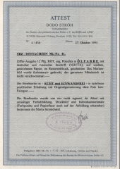 Ost- Sachsen, 1945, Mi.- Nr.: BI b (ex 41), sogenannte Potschta, **, Fotoattest Ströh BPP: echt + e! Luxusstück!