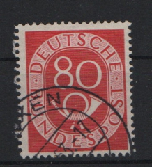 BRD, 1951, Mi.- Nrn.: 137 PF III, gestempelt! Fotoattest Schlegel BPP; echt + einwandfrei! Gutes Bedarfsstück, selten!