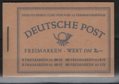 Berlin, 1952, MH´s, Mi.- Nr.: 2, **, komplett, akt. Fotoattest Schlegel BPP: e + e! Seltenes Qualitätsstück!