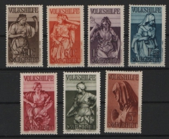 Saargebiet, 1934, Mi.- Nr.: 171- 77, **, je tiefstgeprüft Hoffmann BPP! Qualitätssatz! Selten!