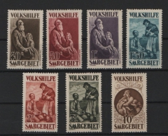 Saargebiet, 1928, Mi.- Nrn.: 128- 34, **! Je tiefstgeprüft Hoffmann BPP! Selten!