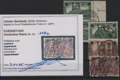 DR, Infla, 1920, Mi.- Nr.: 116- 118 a, gestempelt, 118a K.- Befund Bechtold BPP: e+e! Luxusstücke!