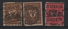 DR, Infla, 1922, Mi.- Nr.: 203 a + b, 204, gestempelt, 203 b geprüft Infla Berlin,...