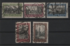 Danzig, 1924, Mi.- Nrn.: 207- 11, gestempelt, 207, 8 + 211 je tief(st)geprüft BPP ! Guter Bedarfssatz! Selten!