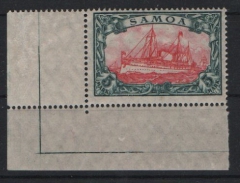 Dt. Kolonien, Samoa, 1915 / 19, Mi.- Nr.: 23 II A, **, mit ER! Luxusstück! Sehr selten!