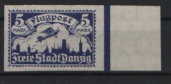 Danzig, 1921, Mi.- Nr.: 70 X U, *, mit Seitenrand, geprüft Soecknick BPP! Selten!