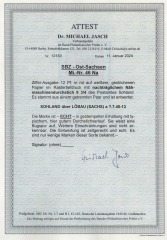 Ost- Sachsen, 1945, Mi.- Nr.: 46 Na, Postmeistertrennung Sohland!, gestempelt, akt. Fotoattest Dr. Jasch BPP: echt + ....! Kabinettstück!