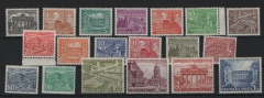 Berlin, 1949, Mi.- Nrn.: 42- 60, **, Der Bautensatz, gute Qualität! Kpl.! Selten!